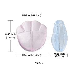 35pcs transparente sprühlackierte Glasperlen&nbsp;GLAA-YW0001-66