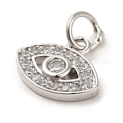 Micro cz ottone spianare zirconi fascino malocchio&nbsp;ZIRC-L018-10P