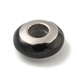 Perline europee in acciaio inossidabile smaltato 304&nbsp;STAS-U005-01D-P