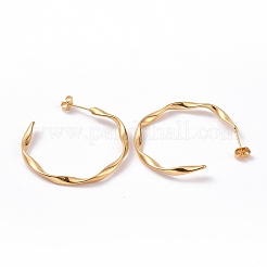 Boucles d'oreilles à clous en acier inoxydable 201&nbsp;LS-EJEW-G298-04G