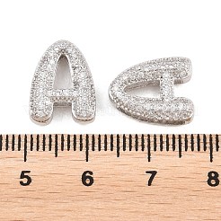 Messing Micro Pave klare Zirkonia Perlen&nbsp;KK-D232-23P