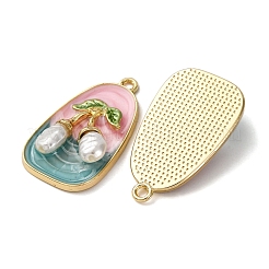 Pendenti smaltati in lega color oro chiaro&nbsp;ENAM-B028-34KCG-01