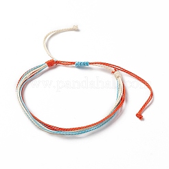 Set di 4 braccialetti di perline intrecciati in lega e vetro a 4 stili&nbsp;BJEW-B065-09B