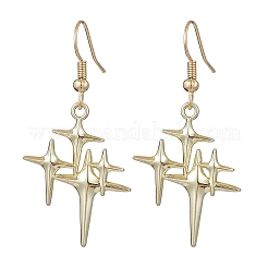 Orecchini in ottone a forma di stella&nbsp;EJEW-JE06114