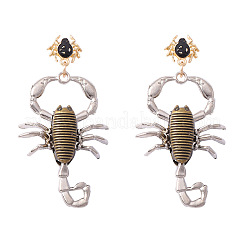 Pendientes colgantes de aleación de zinc esmaltada estilo punk para Halloween para mujer&nbsp;WG4F29B-03