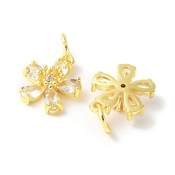 Pendentifs avec zircon cubiques à micro-pavés en laiton&nbsp;KK-U067-03G-04
