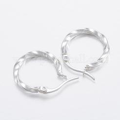 Orecchini a cerchio in acciaio inossidabile 304&nbsp;EJEW-H327-03B