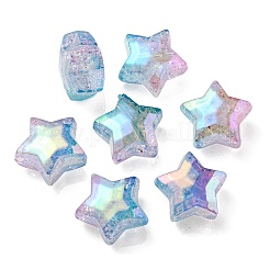 Chapado uv cuentas acrílicas crujientes transparentes&nbsp;OACR-P010-09C