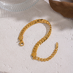 304 Edelstahl Cuban Link Kettenarmbänder für Damen&nbsp;TJ2572