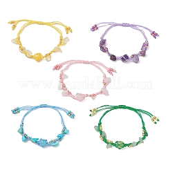 Armbänder aus geflochtenen Perlen aus natürlichen und synthetischen Edelsteinen&nbsp;BJEW-MZ00236
