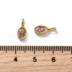 Oval Messing Mikro pflastern Zirkonia Reize&nbsp;KK-C134-16G