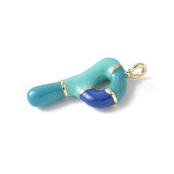 Ciondoli smaltato in ottone&nbsp;KK-E093-03G-P-01