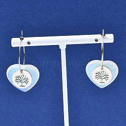 Boucles d'oreilles créoles pour femmes&nbsp;EJEW-G475-05P