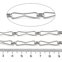 Chaînes à maillons en forme de sablier en laiton plaqué&nbsp;CHC-G023-01P
