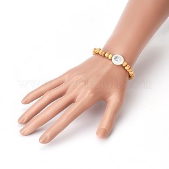 Holzperlen Kinder Stretch Armbänder&nbsp;BJEW-JB03970-M