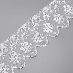 Bordure en dentelle brodée en filet de nylon plat&nbsp;OCOR-WH0047-10B