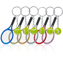 6 portachiavi in plastica a tema sportivo in 6 colori&nbsp;KEYC-CY0001-05