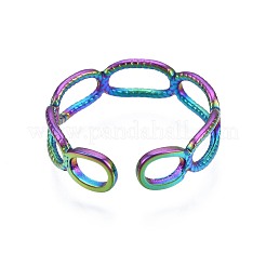 Bague de manchette ovale en acier inoxydable 304&nbsp;RJEW-N038-093