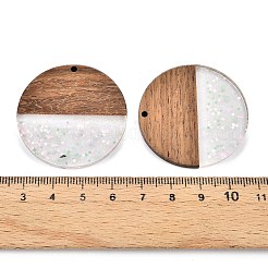 Pendentifs en résine époxy et bois de noyer&nbsp;RESI-T057-10A