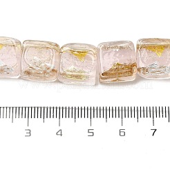 Handgefertigte Bunte Malereiperlen aus Goldfolie und Silberfolie&nbsp;FOIL-C001-01A-07