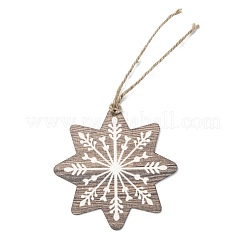 Décorations de grand pendentif en bois sur le thème de noël&nbsp;WOOD-L011-B04