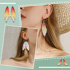 DIY Kit zum Herstellen von Schmetterlingsflügeln für baumelnde Ohrringe&nbsp;DIY-TA0004-45