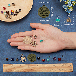 Kit de fabrication de bracelets extensibles de style chakra à faire soi-même&nbsp;DIY-SC0013-99