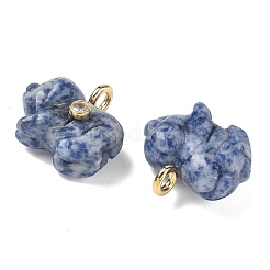 Colgantes tallados de jaspe de punto azul natural&nbsp;GG-CBA105B-03G-G