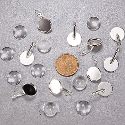 Flach rund mit Eule Zink-Legierung Jeansdruckknöpfe Fassungen für Strasssteine  für Schmuck machen&nbsp;DIY-PH0001-60S