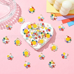 30pcs 5 styles de pendentifs en émail en alliage&nbsp;ENAM-YW0005-35