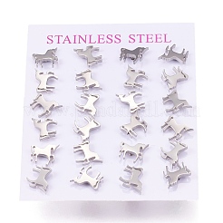 Pendientes de botón de acero inoxidable 304 resistentes al deslustre&nbsp;X-EJEW-N045-06P
