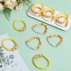 Heishi Perlenstretch-Armbänder aus Polymerton&nbsp;BJEW-GO0002-28A-03
