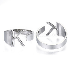 Anillos del dedo del manguito de la aleación&nbsp;RJEW-S038-195K-P-NR