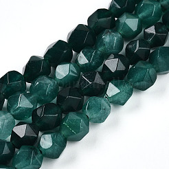 Gefärbt natürlichen weißen Jade Perlen Stränge&nbsp;G-T139-8mm-46E