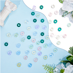 200 Stück transparente handgefertigte Bunte Malerei-Perlen&nbsp;LAMP-HS0001-10