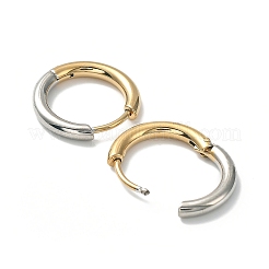Pendientes de aro de acero inoxidable 304 de dos tonos con baño de iones (IP)&nbsp;X-EJEW-A106-02C