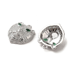 Pendentifs en laiton zircon cubique micro pavé vert&nbsp;KK-G481-08P