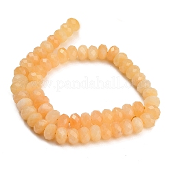 Hilos de cuentas facetadas de jade blanco natural teñido&nbsp;GG-CBAE966-01B-E