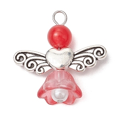 Pendentifs en perles de verre nacrées&nbsp;PALLOY-JF03205-02