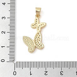Pendenti in zirconi cubici trasparenti in micro pavè di ottone&nbsp;KK-I712-53C-G