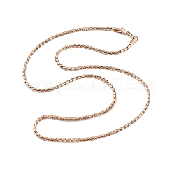 Collares de cadena serpentina de acero inoxidable 304 de 3 mm para mujer&nbsp;NJEW-B131-06RG