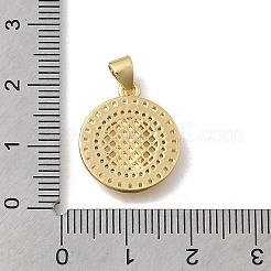 Pendentifs avec zircon cubiques à micro-pavés en laiton&nbsp;KK-D431-039G