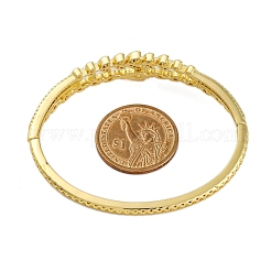 Bracelets à charnière en laiton plaqué or avec micro pavé de zircones cubiques&nbsp;BJEW-H624-02G