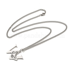 201 collane in acciaio inossidabile&nbsp;NJEW-Q336-01W-P