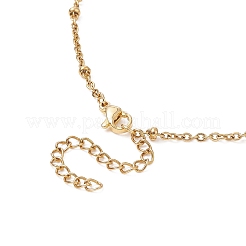 Collar con colgante de hoja trenzada de semillas japonesas miyuki con cadenas satelitales&nbsp;NJEW-MZ00017