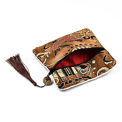 Chinesische brokat quaste reißverschluss schmuck tasche geschenkbeutel&nbsp;ABAG-F005-09