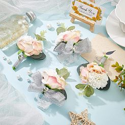 4 corsage de poignet en ruban de soie de 2 styles&nbsp;AJEW-CA0002-74