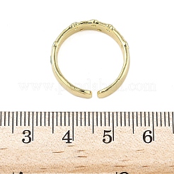 Manschettenringe aus Messing mit Mikropavé-Zirkonia für Damen&nbsp;RJEW-D322-01G