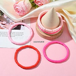 6 pièce de bracelets extensibles en argile polymère&nbsp;BJEW-SW00138