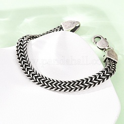 Weizenkettenarmbänder aus 304 Edelstahl für Damen und Herren&nbsp;BJEW-C148-01AS